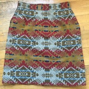 Funky Pendleton Wool Skirt WITH POCKETS!